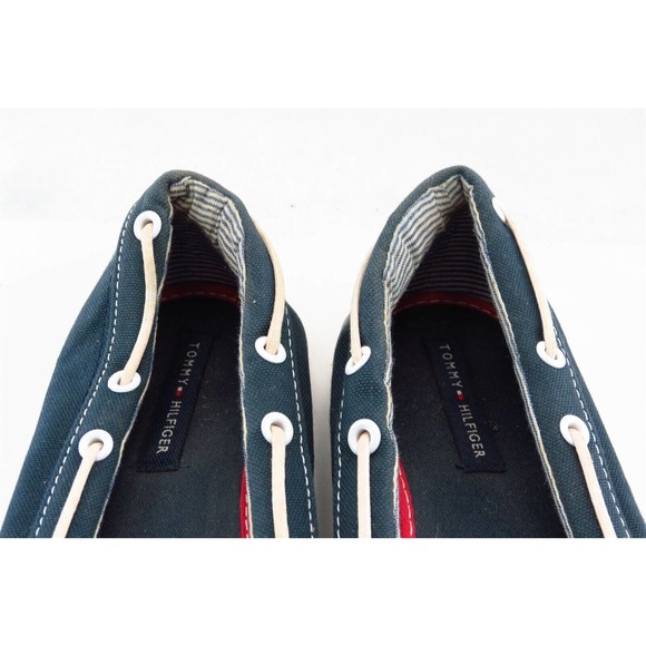Tommy Hilfiger Size 7 M Blue Round Toe Boat Shoes Fabric Women - Picture 3 of 7
